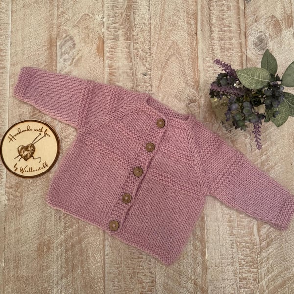 Made To Order Handknitted Malvern DK Cardigan 5 sizes. Any colour.