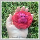 Crocheted Rose Dragon flower collectible