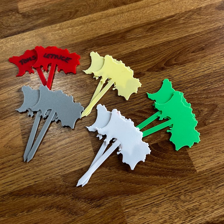 Jersey map inspired Plant Labels - Pack of 10