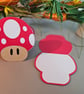 Super Mario-inspired mushroom card, handcrafted, Birthday or Occasion Card