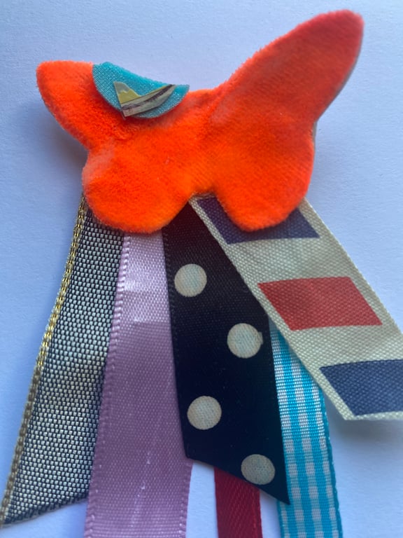 Vivid butterfly brooch