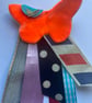 Fabric butterfly brooch