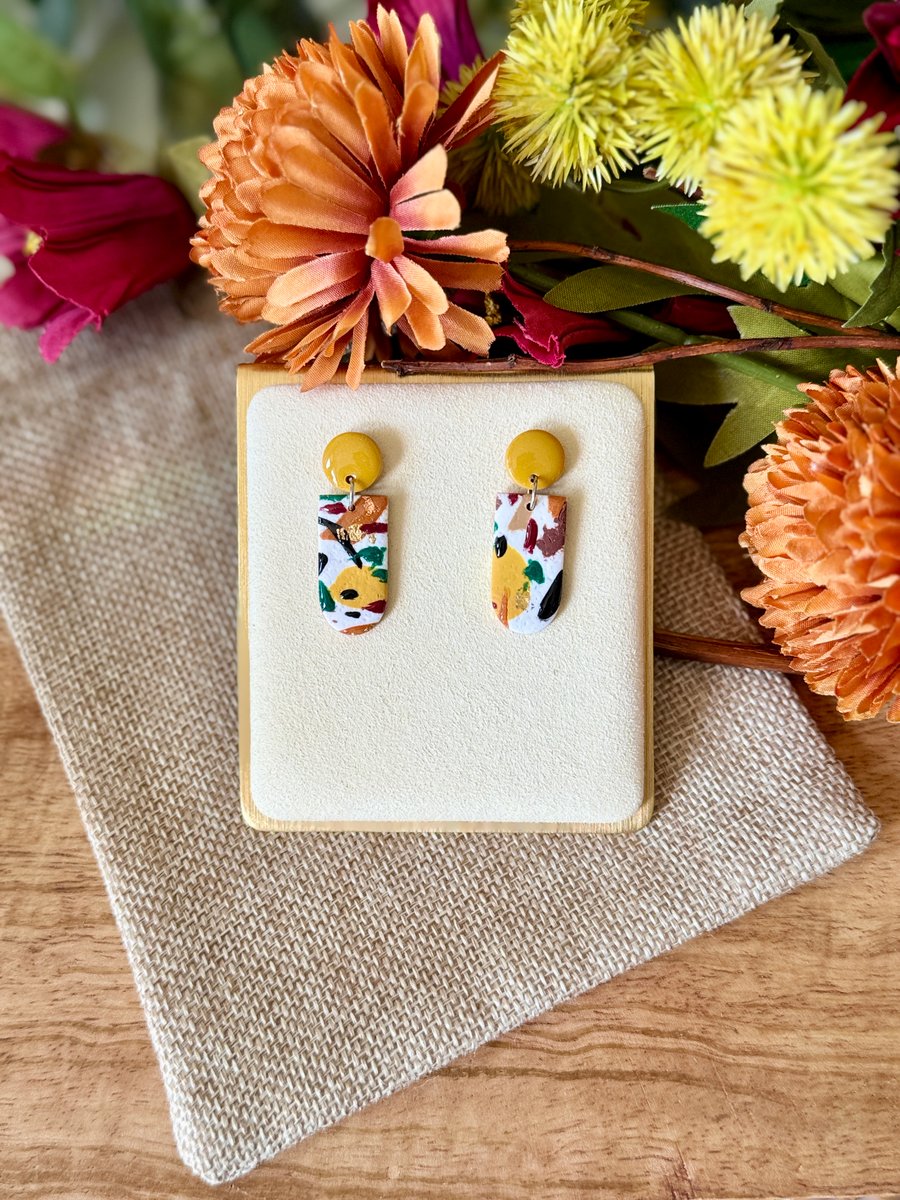 Abstract Autumn Arch Earrings 