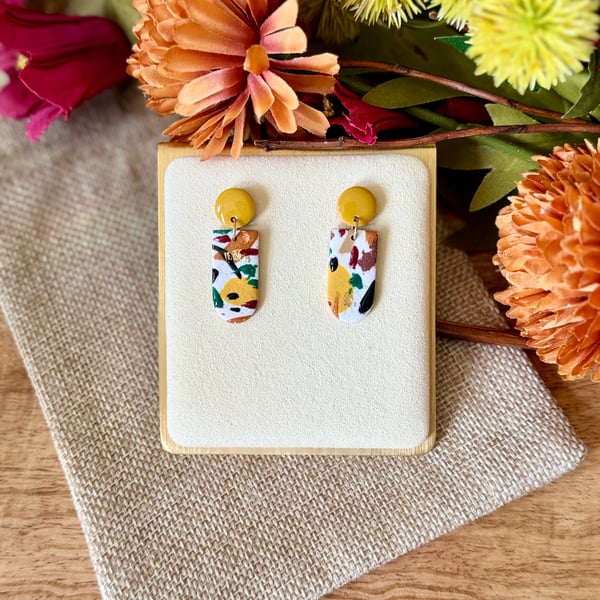 Abstract Autumn Arch Earrings 