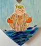 Cartoon Pirate Wearing Waterwings, Picture  - Image 3