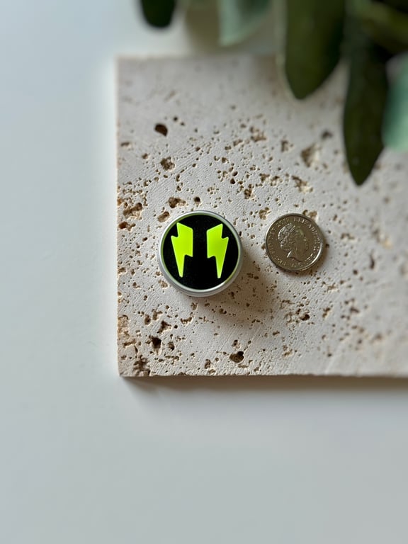 Lightning Bolt Mini Earrings - Neon Yellow
