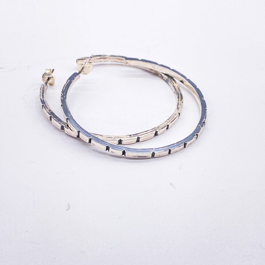 Silver Hoop Earrings 