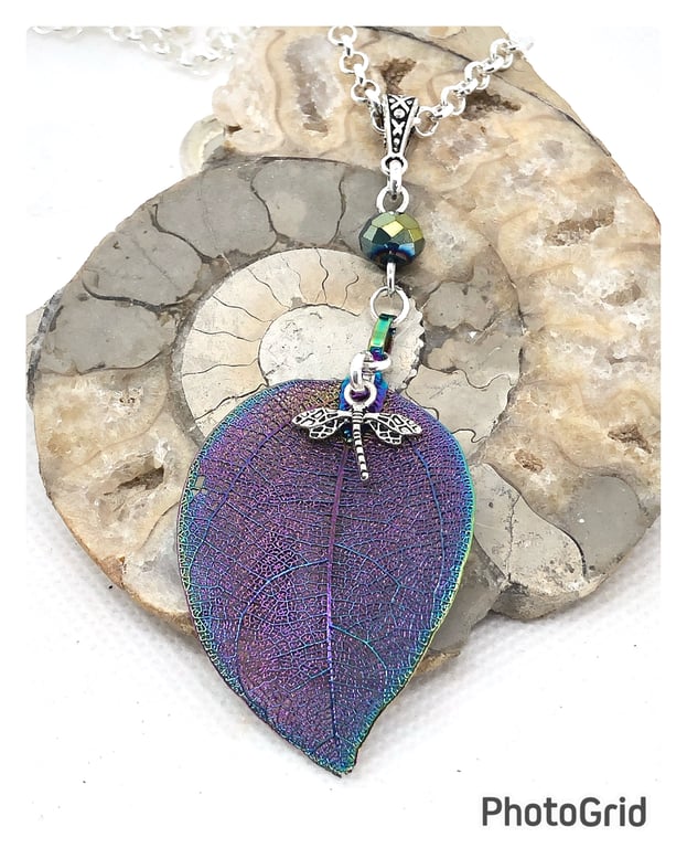 SALE One of a Kind Sacred Bodhi leaf necklace 