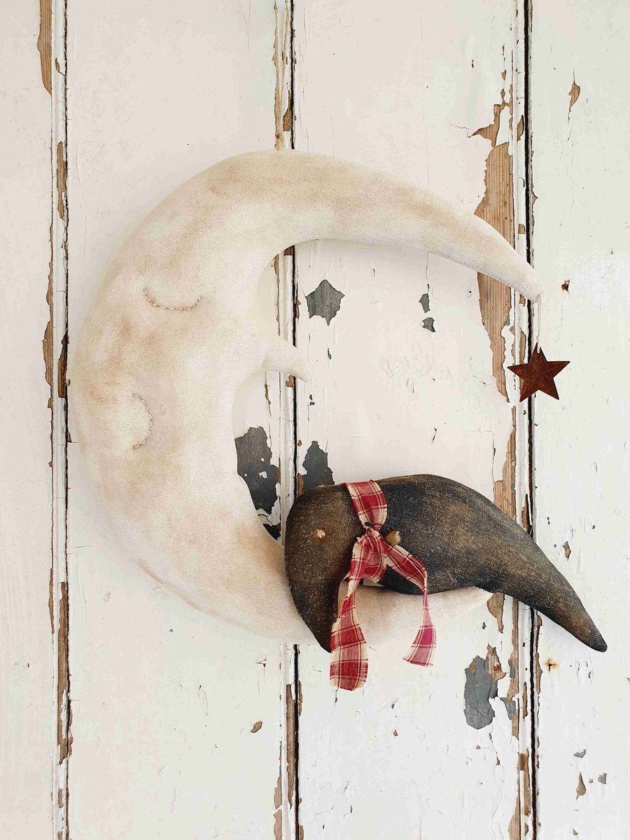 Primitive Man in the Moon Hanging decoration