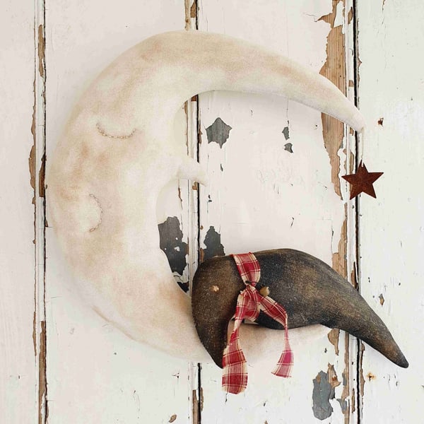 Primitive Man in the Moon Hanging decoration