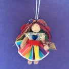 Rainbow Fairy Doll Decoration, Pride Month Decoration, LGBTQ Gift, Multicoloured