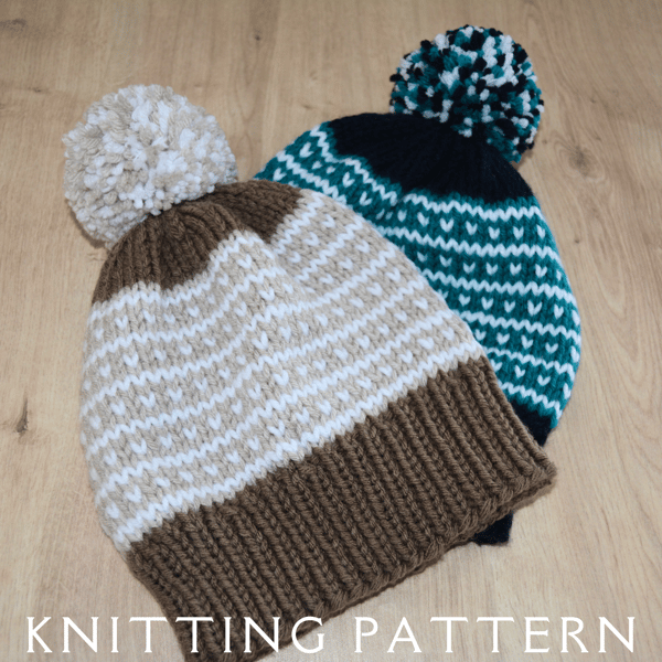 The Iona Bobble Hat Knitting Pattern PDF Print & Knit Yourself