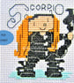 Scorpio zodiac star sign small cross stitch download chart - Image 1