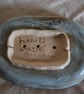 Handmade ceramic soapdish white glaze - Image 3