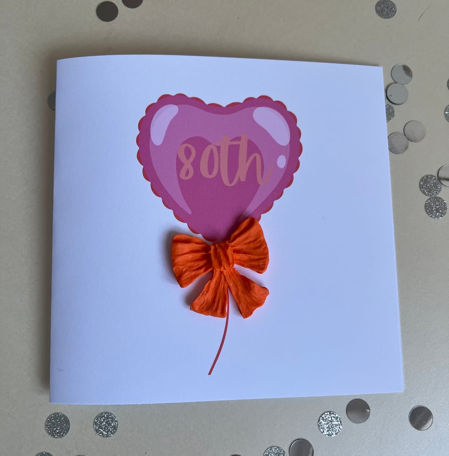 80th Birthday Card - Female 80th Birthday Card 