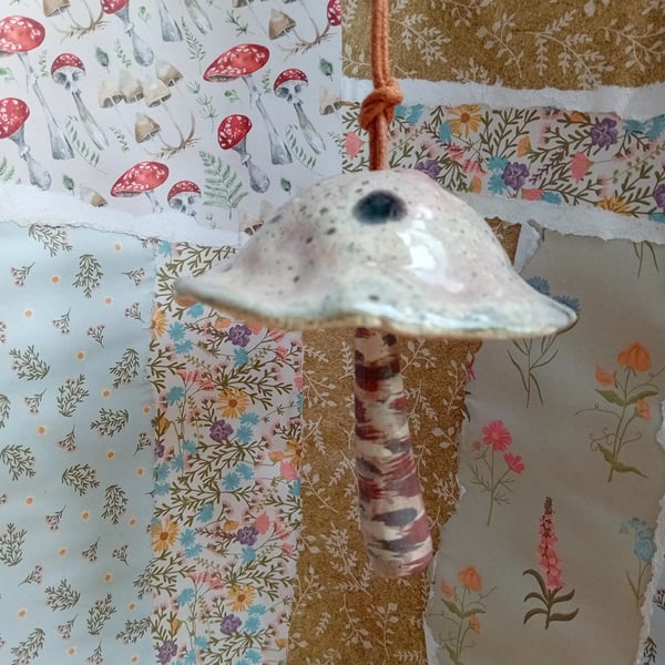 Hanging garden mushroom toadstool ornament no 8