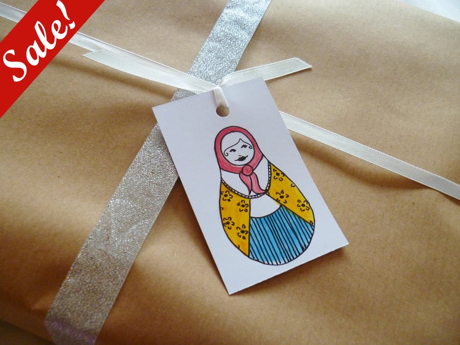 Sale - russian doll gift tags