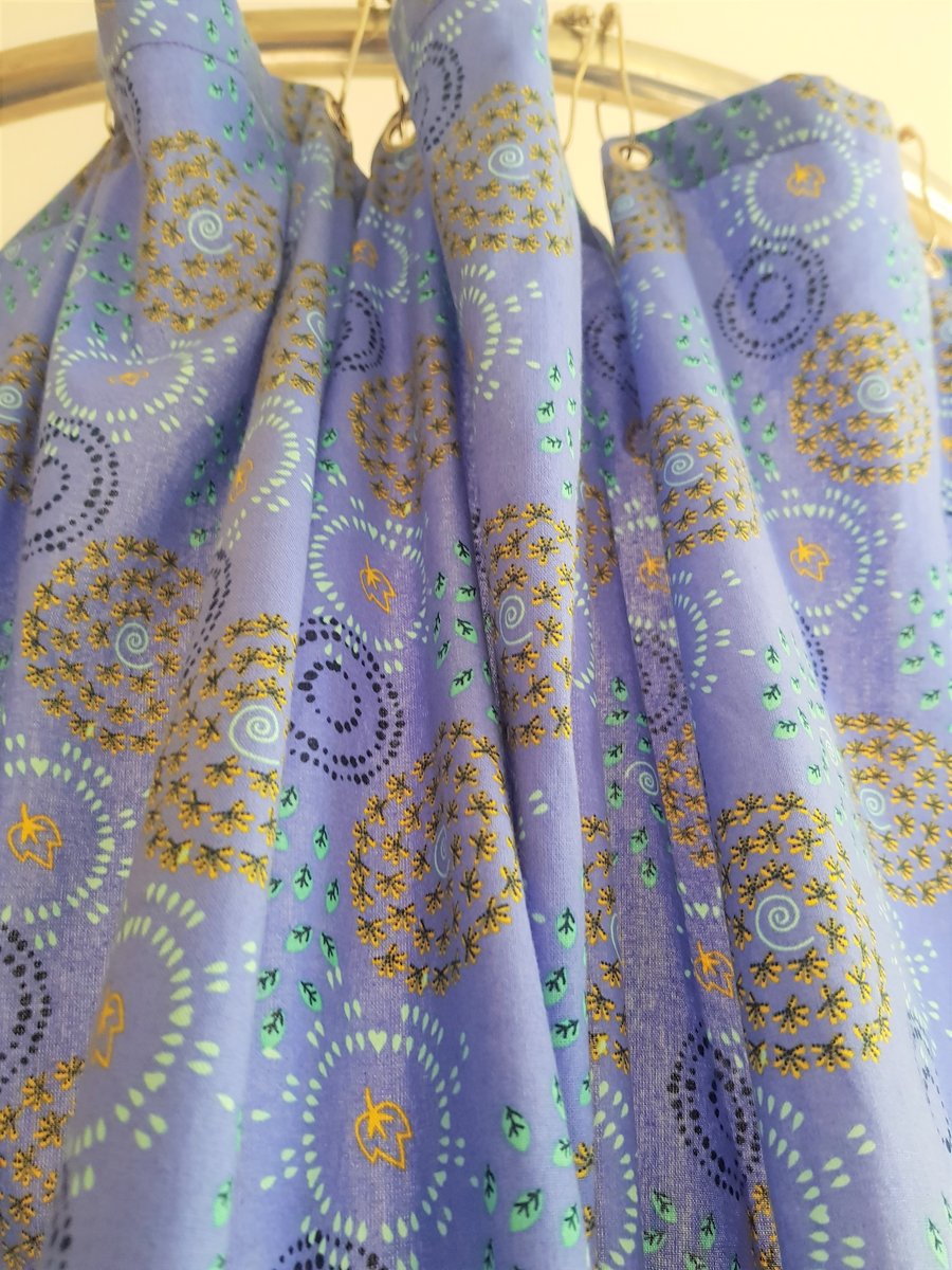 REDUCED Blue Dandelion Firework Organic Cotton, washable non-waxed