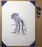 Limited Edition Jellyfish & Sardines Lino Print