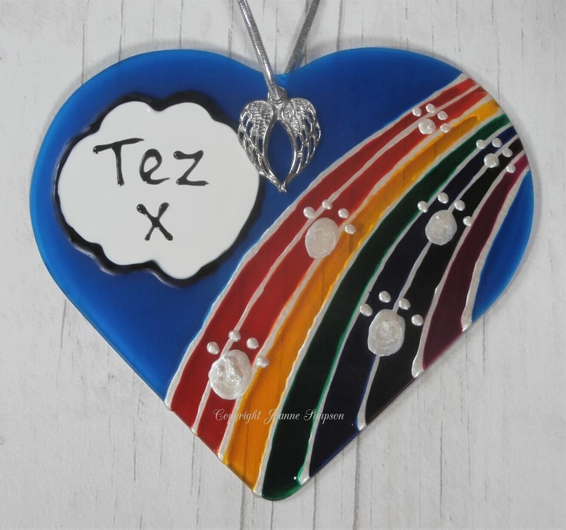 Rainbow Bridge pet memorial sun catcher decoration
