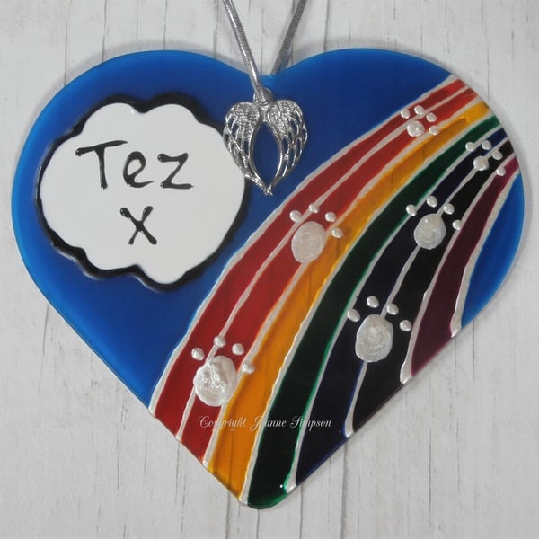 Rainbow Bridge pet memorial sun catcher decoration