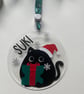 Hand finished personalised Christmas pet decoration cat dog or any animal - Image 1