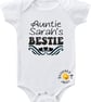 Personalised Baby Bodysuit Auntie (name) Bestie