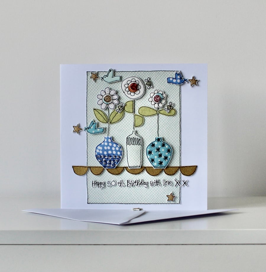 Special Order for Karen - Handmade Blank Birthday Card