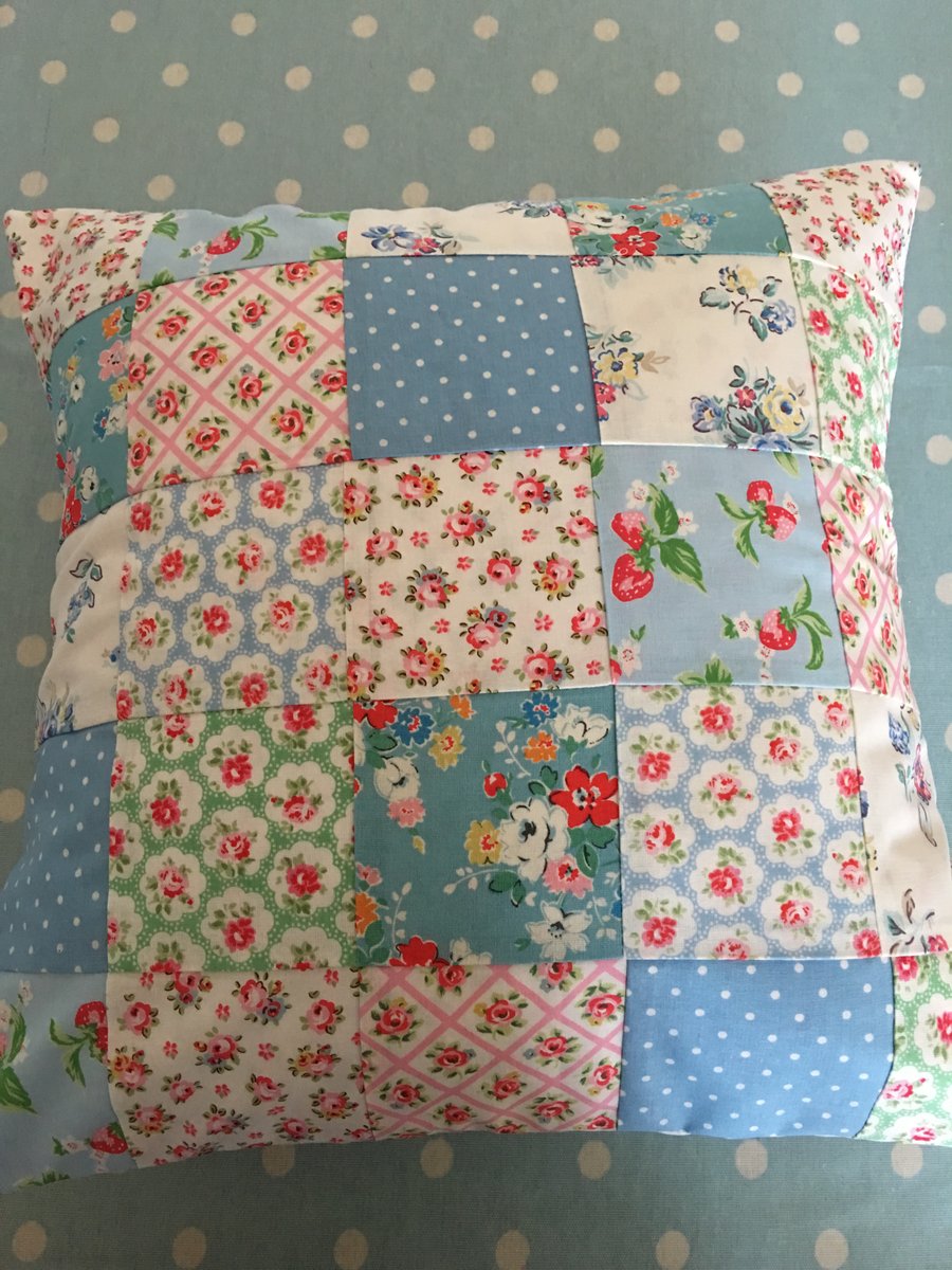 Cath Kidston fabric patchwork cushion cover