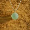 Sea glass marble pendant