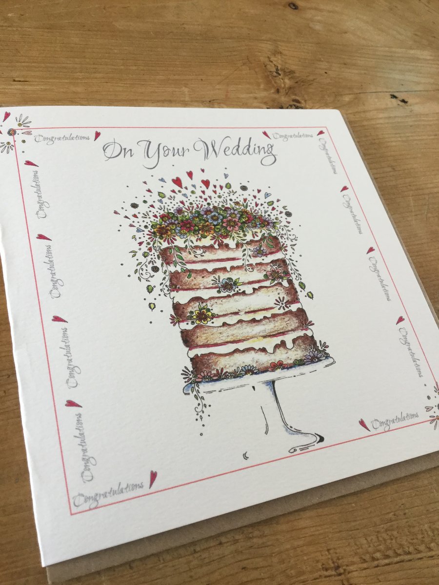 ‘On your Wedding Day’ cake greeting card