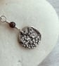 Hand made sterling silver pendant with  sambuca plus a garnet bead. - Image 3