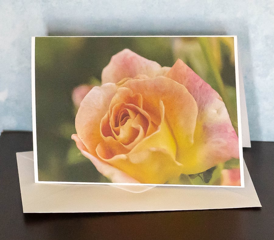 Rose Ethically Made A6 Blank Greetings Card