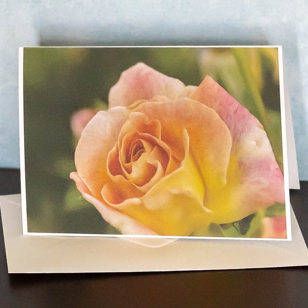 Rose Ethically Made A6 Blank Greetings Card