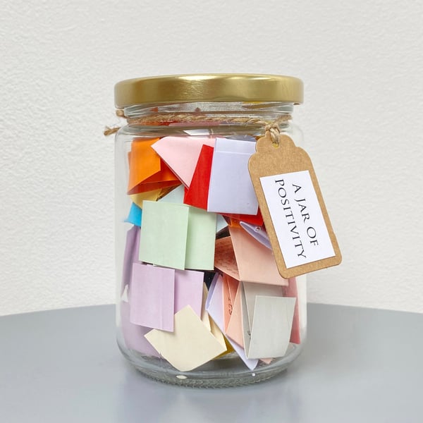 A Jar of Positivity, 50 Quotes, Self Care, Wellness, Mental Health Quote Gift
