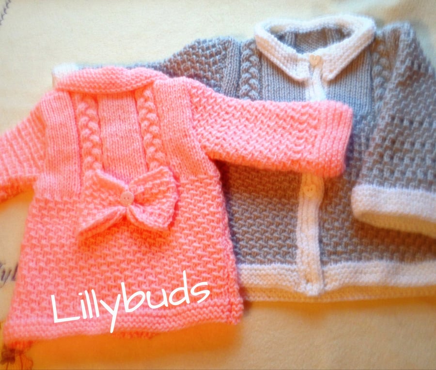 Knitting pattern Blake, baby coat, baby knitting pattern