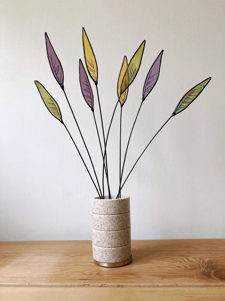 Pampas Grass - Everlasting Forever Stained Glass Wild Flower