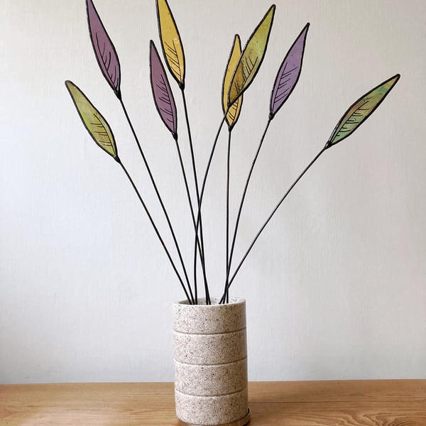 Pampas Grass - Everlasting Forever Stained Glass Wild Flower