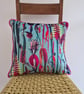 Printed Velvet Jungle Design Cushion Cover  - Image 4