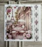 Greeting Card, Envelope Pouch, Tag - Pink Paris Design 1 - C247 - Image 2