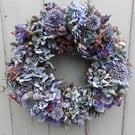 Dried Flower Wreath. 28cm Diameter. Handmade. 