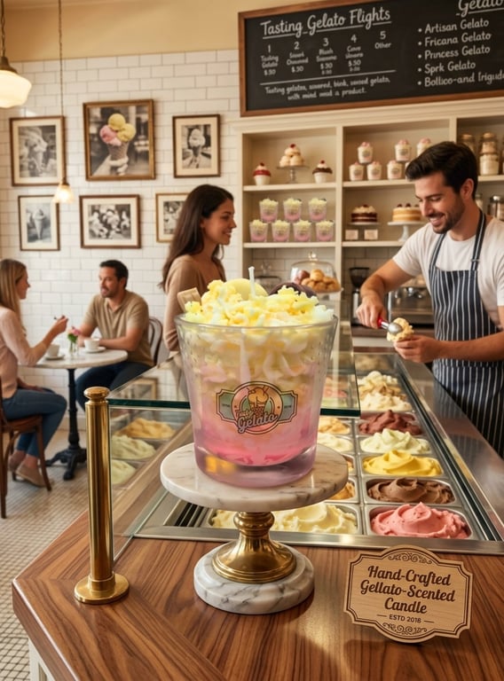  Gelato Ice Cream Sundae Scented Candle 