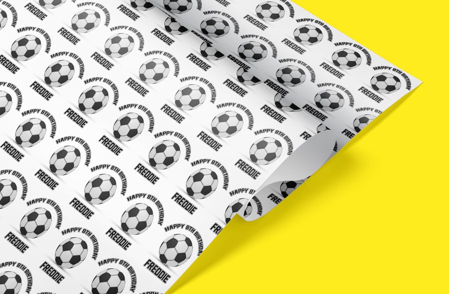 Personalised Football wrapping paper