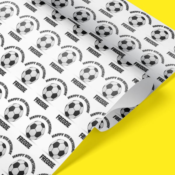 Personalised Football wrapping paper