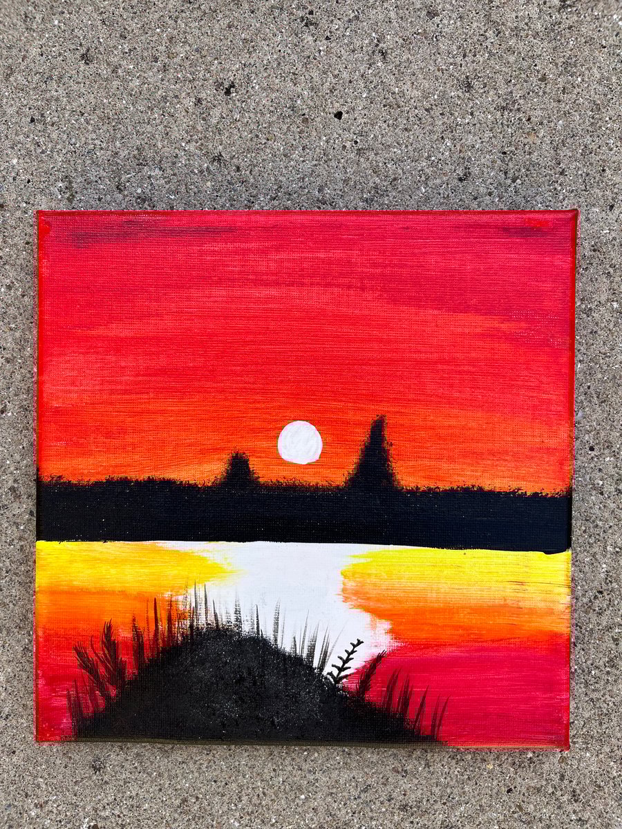 Canvas Sunset Painting