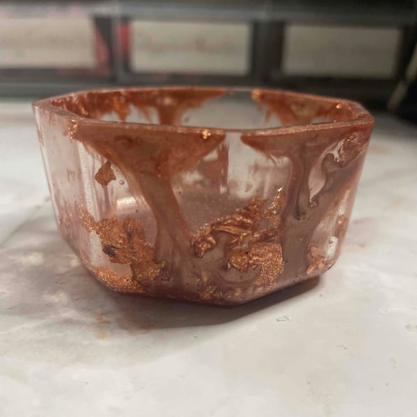 Handmade Resin Jewellery Pot