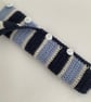 CAR SEATBELT  sleeve ( padded ) . Alpaca blend. Blues , stripes. - Image 3