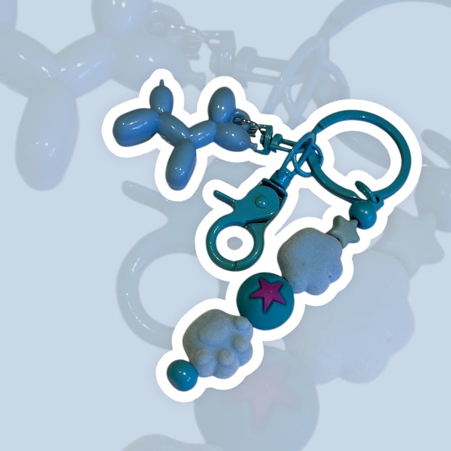 A Pretty Paw Balloon Dog Keyring