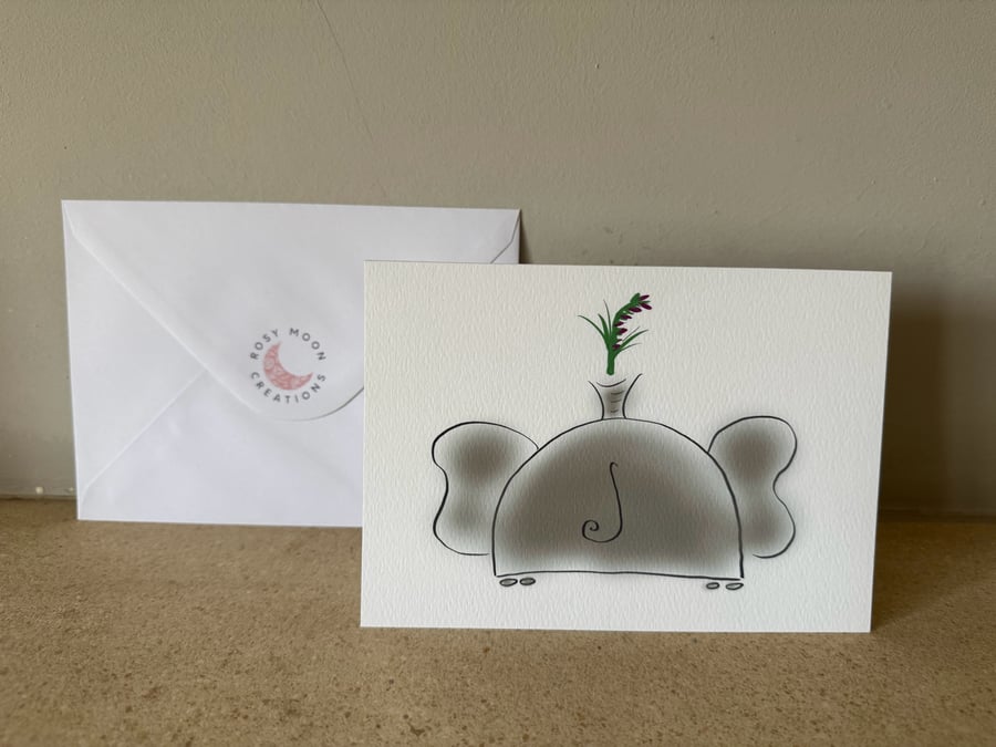 Birthday Card for Month of August, Gladioli. 