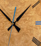 Designer made Wooden Wall Clock with a Burr Ash Dial and Inlaid Brown Oak Bezel - Image 7